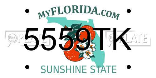 5559TK Florida License Plate