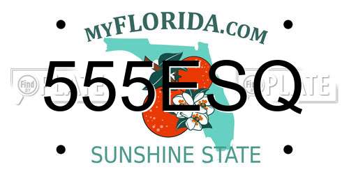 555ESQ Florida License Plate