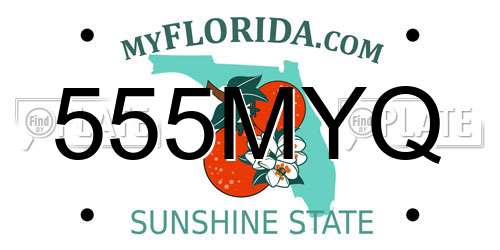 555MYQ Florida License Plate