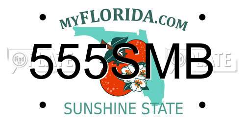 555SMB Florida License Plate