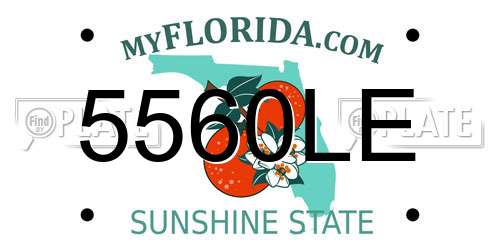 5560LE Florida License Plate