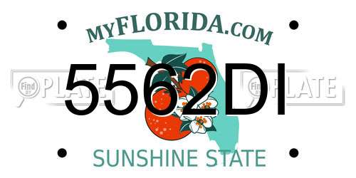 5562DI Florida License Plate