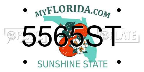 5565ST Florida License Plate