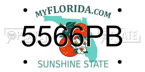 5566PB Florida License Plate