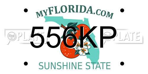 556KP Florida License Plate