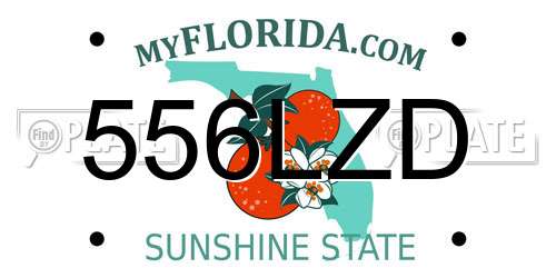 556LZD Florida License Plate
