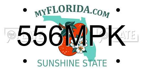 556MPK Florida License Plate