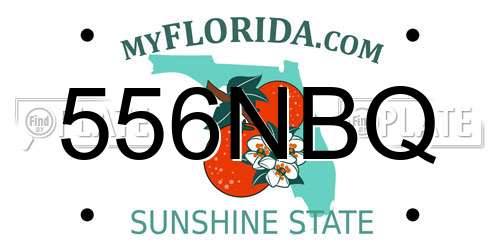 556NBQ Florida License Plate