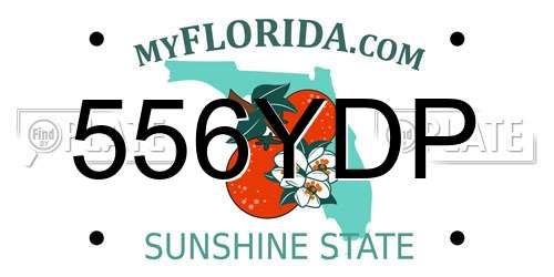 556YDP Florida License Plate