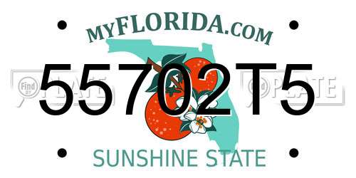 55702T5 Florida License Plate