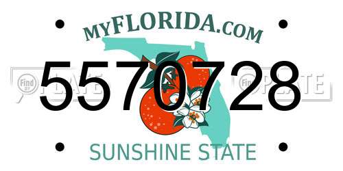 5570728 Florida License Plate