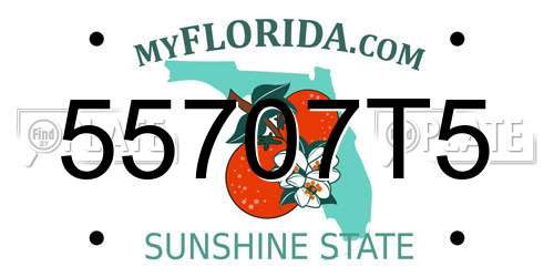55707T5 Florida License Plate