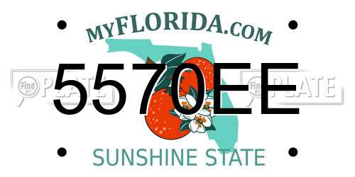 5570EE Florida License Plate
