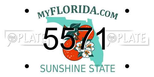 5571 Florida License Plate
