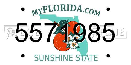 5571985 Florida License Plate