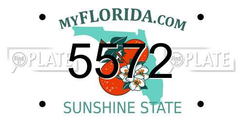 5572 Florida License Plate
