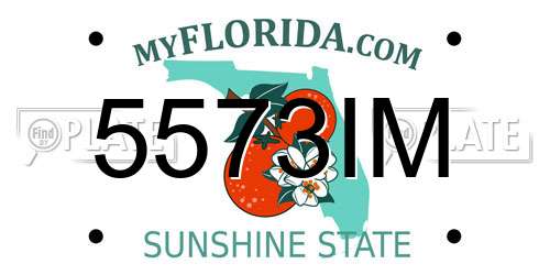 5573IM Florida License Plate