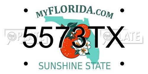 5573TX Florida License Plate