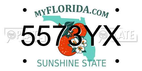 5573YX Florida License Plate