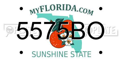 5575BO Florida License Plate