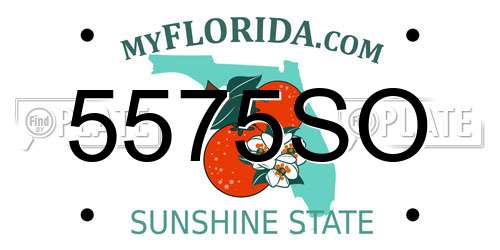 5575SO Florida License Plate