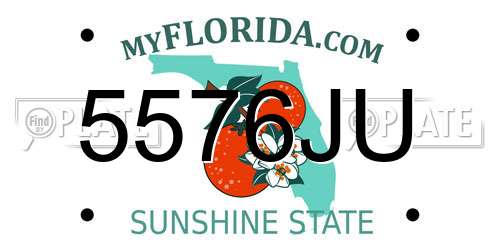 5576JU Florida License Plate