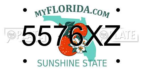5576XZ Florida License Plate
