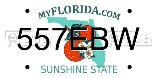 557EBW Florida License Plate