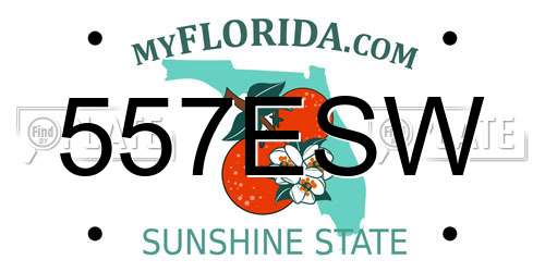 557ESW Florida License Plate