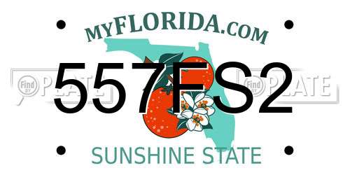 557FS2 Florida License Plate