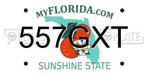 557GXT Florida License Plate