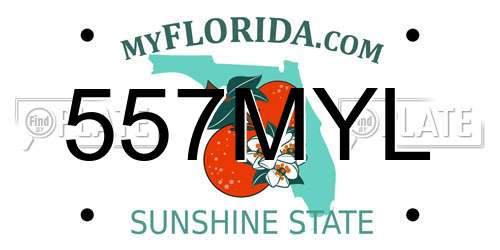 557MYL Florida License Plate