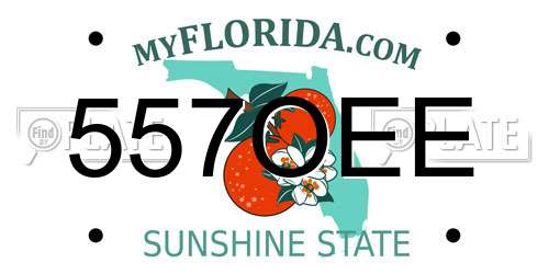 557OEE Florida License Plate