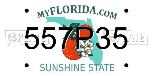 557P35 Florida License Plate