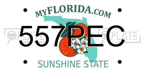 557PEC Florida License Plate
