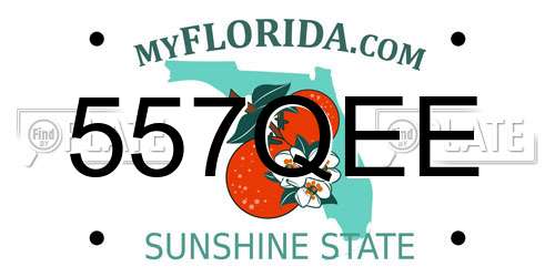557QEE Florida License Plate