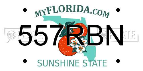 557RBN Florida License Plate
