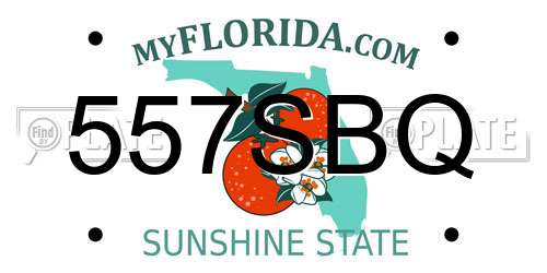 557SBQ Florida License Plate