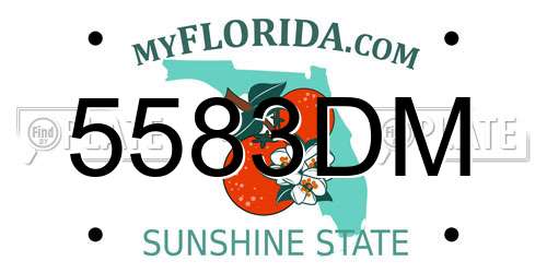 5583DM Florida License Plate
