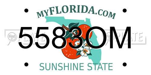 5583OM Florida License Plate