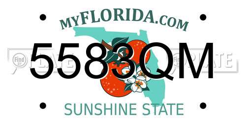 5583QM Florida License Plate