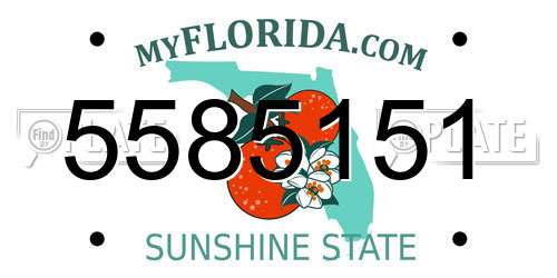 5585151 Florida License Plate