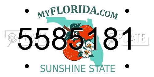 5585181 Florida License Plate