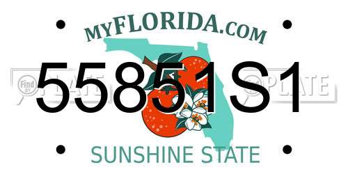 55851S1 Florida License Plate
