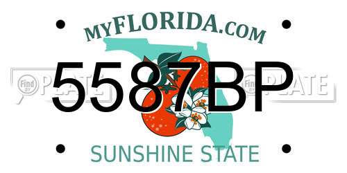 5587BP Florida License Plate