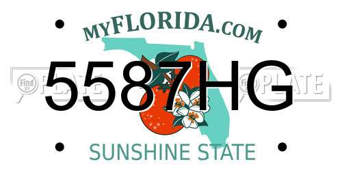 5587HG Florida License Plate