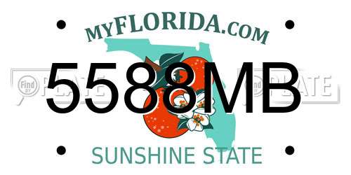 5588MB Florida License Plate