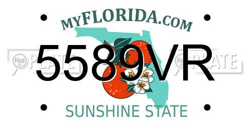 5589VR Florida License Plate