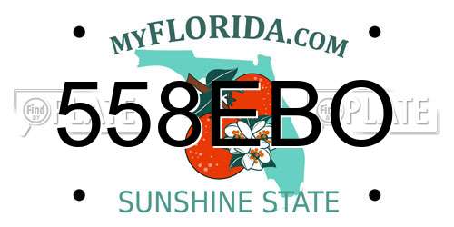 558EBO Florida License Plate