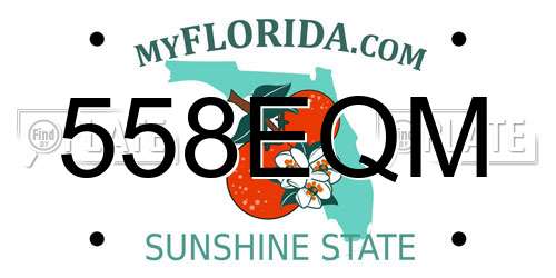 558EQM Florida License Plate